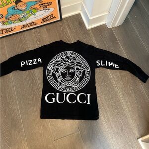 Pizzaslime Designer Logo Black Long Sleeve logo bootlegs
